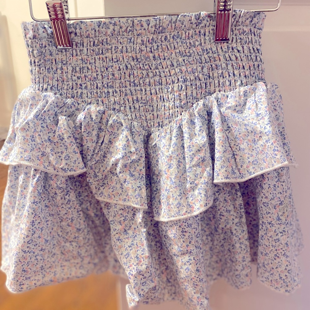Katie NYC girls flowered tiered skirt